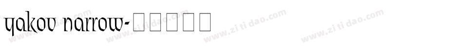 yakov narrow字体转换